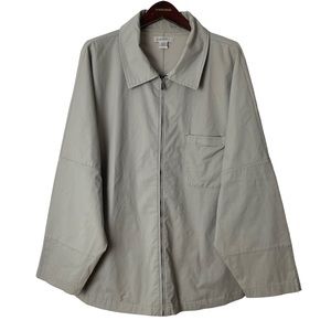 ERMENEGILDO ZEGNA Sport Men’s Tan Nylon Blend Outdoor Jacket Size L Field Travel